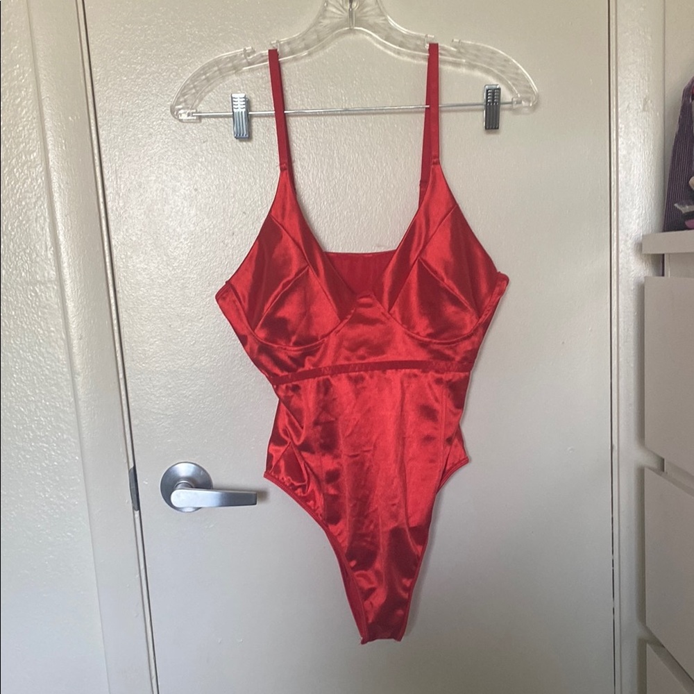 Red Satin One Piece